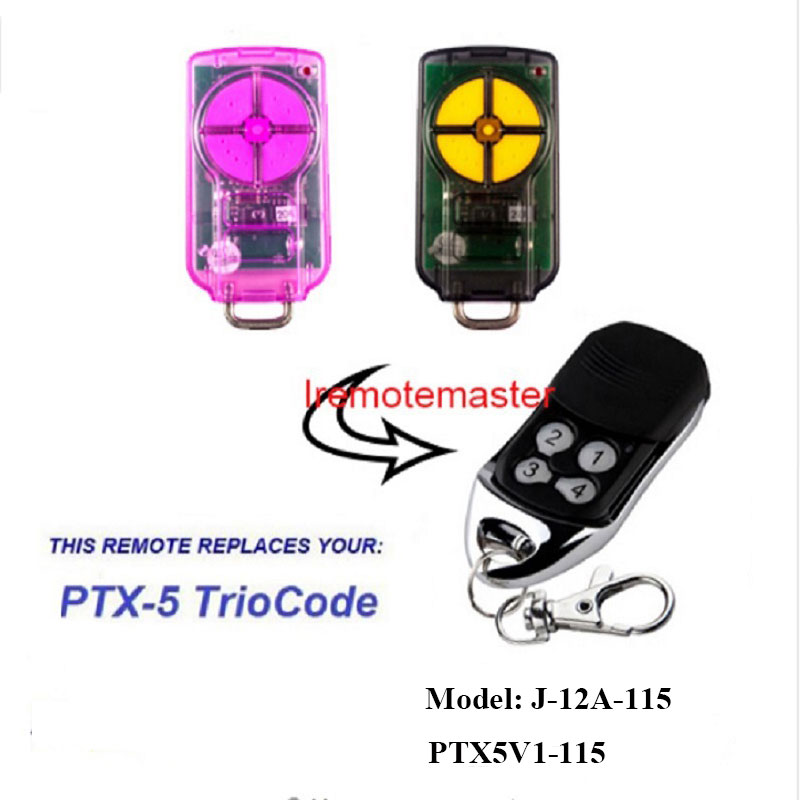 PTX5 V1 TrioCode Gate Remote Door Replacement 433.92MHz رولنگ ڪوڊ لاءِ